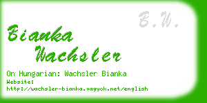 bianka wachsler business card